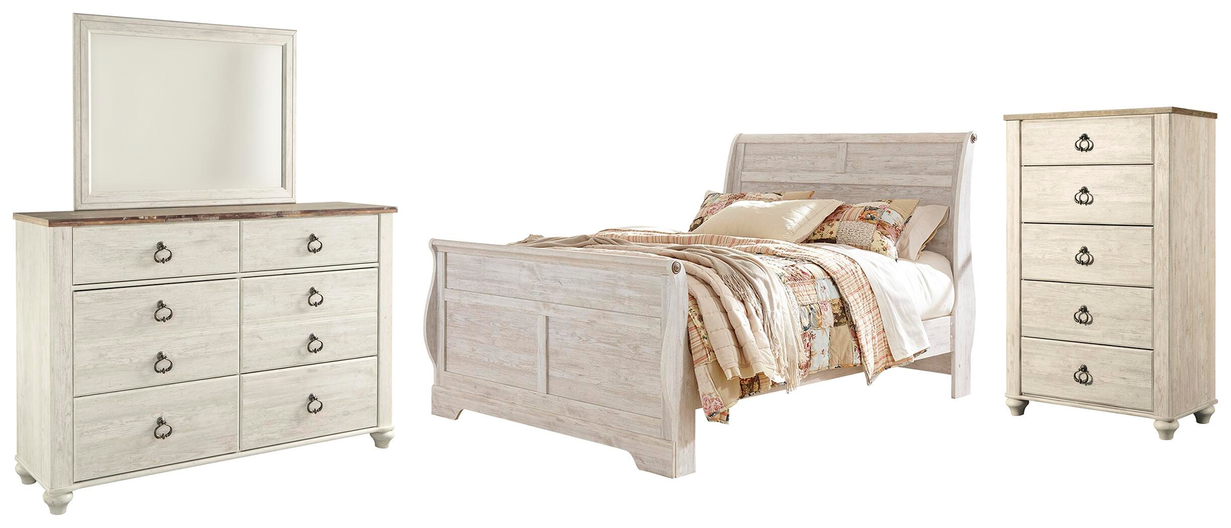 Willowton Sleigh Bed Bedroom Set