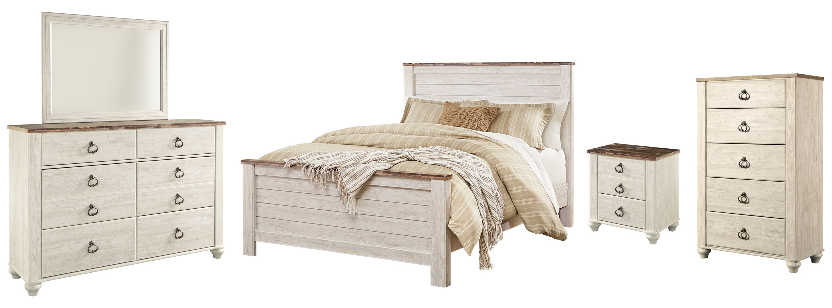 Willowton Beige Panel Bedroom Set