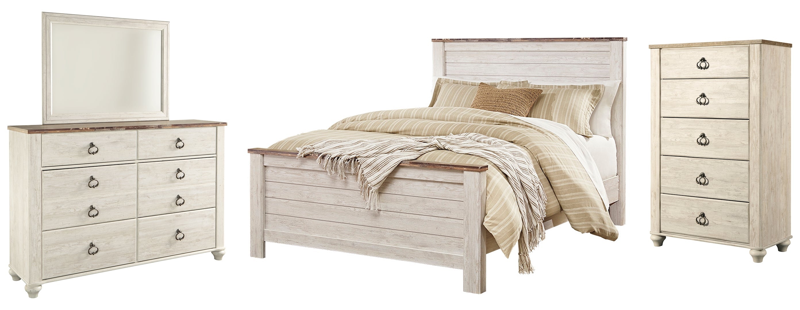 Willowton Beige Panel Bedroom Set