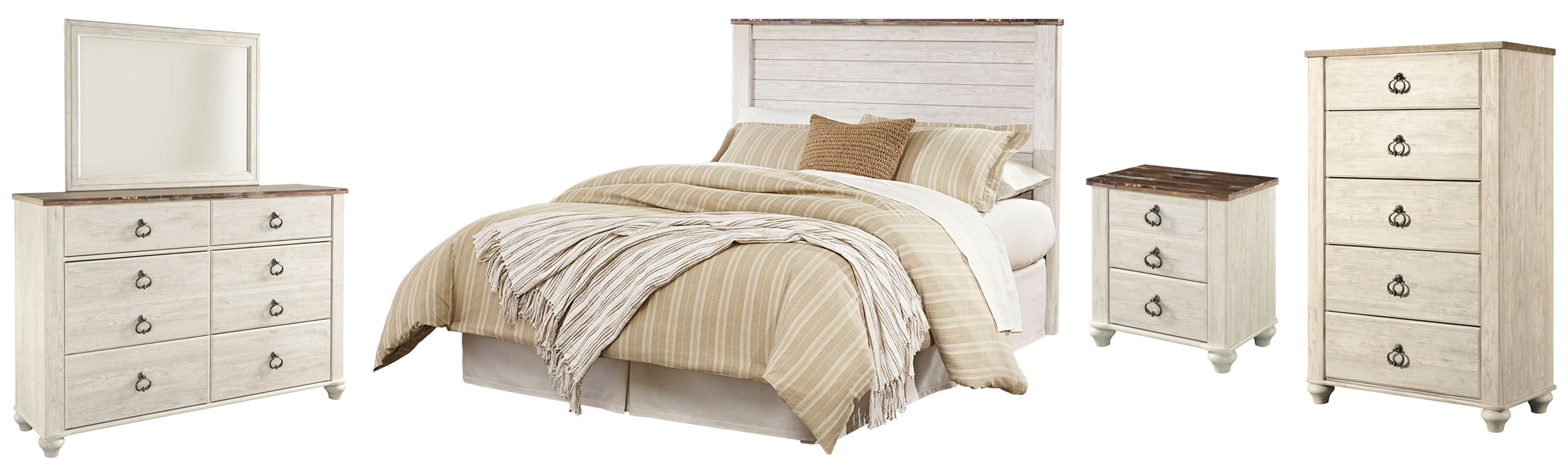 Willowton Beige Panel Bedroom Set