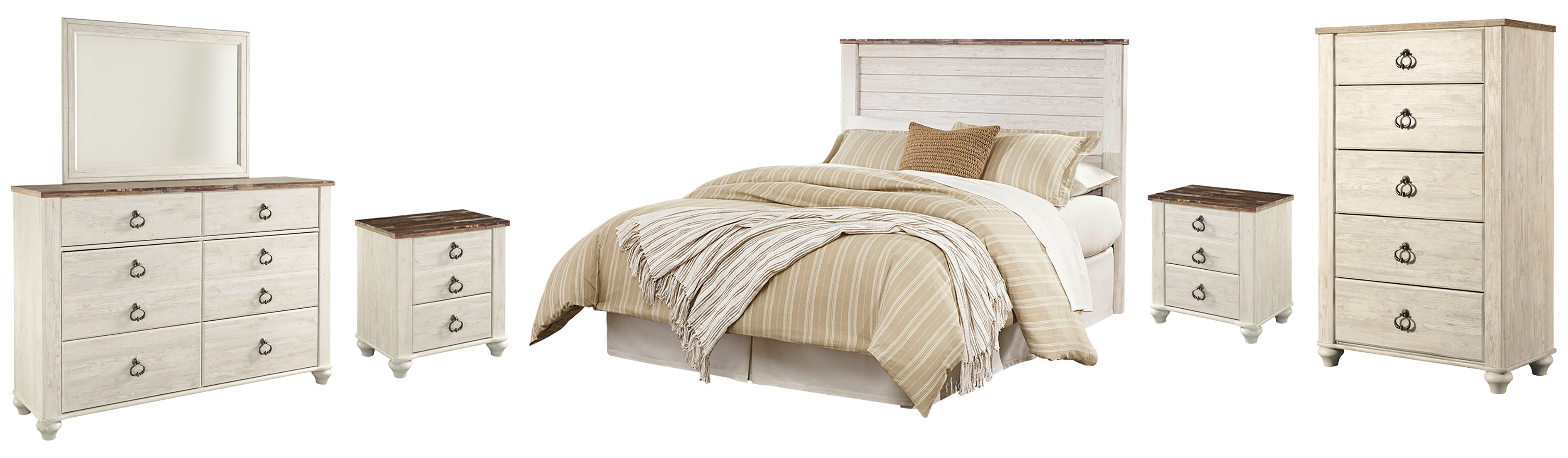 Willowton Beige Panel Bedroom Set