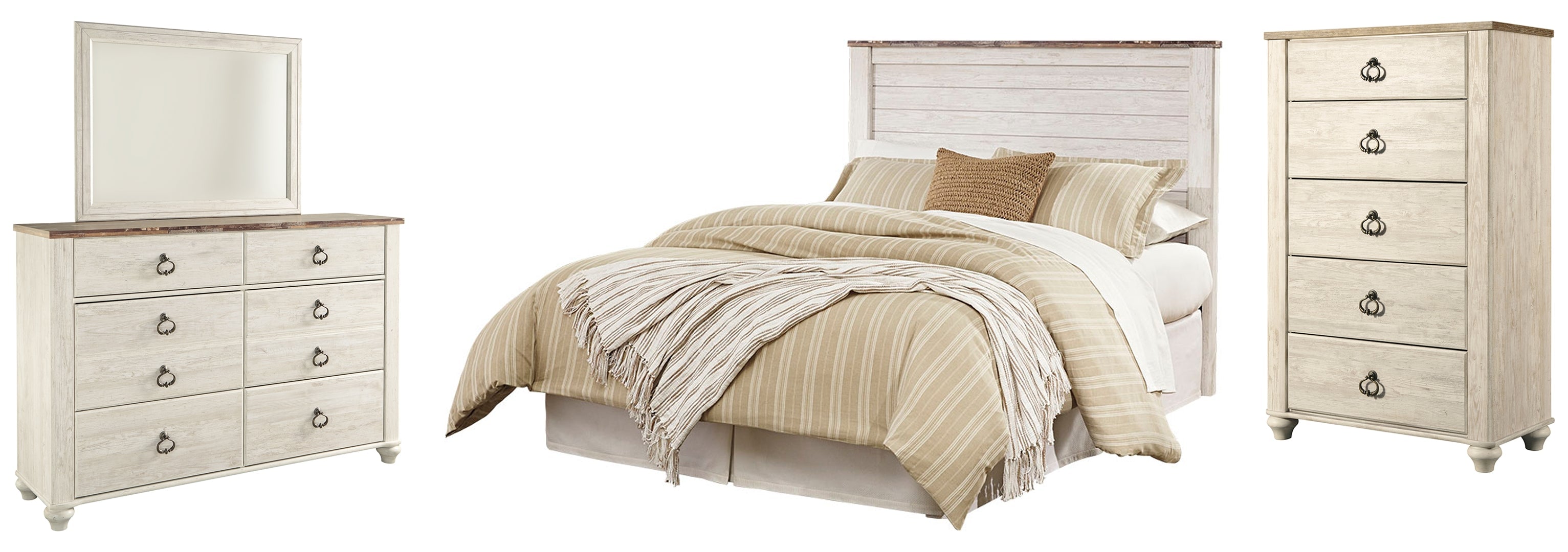 Willowton Beige Panel Bedroom Set