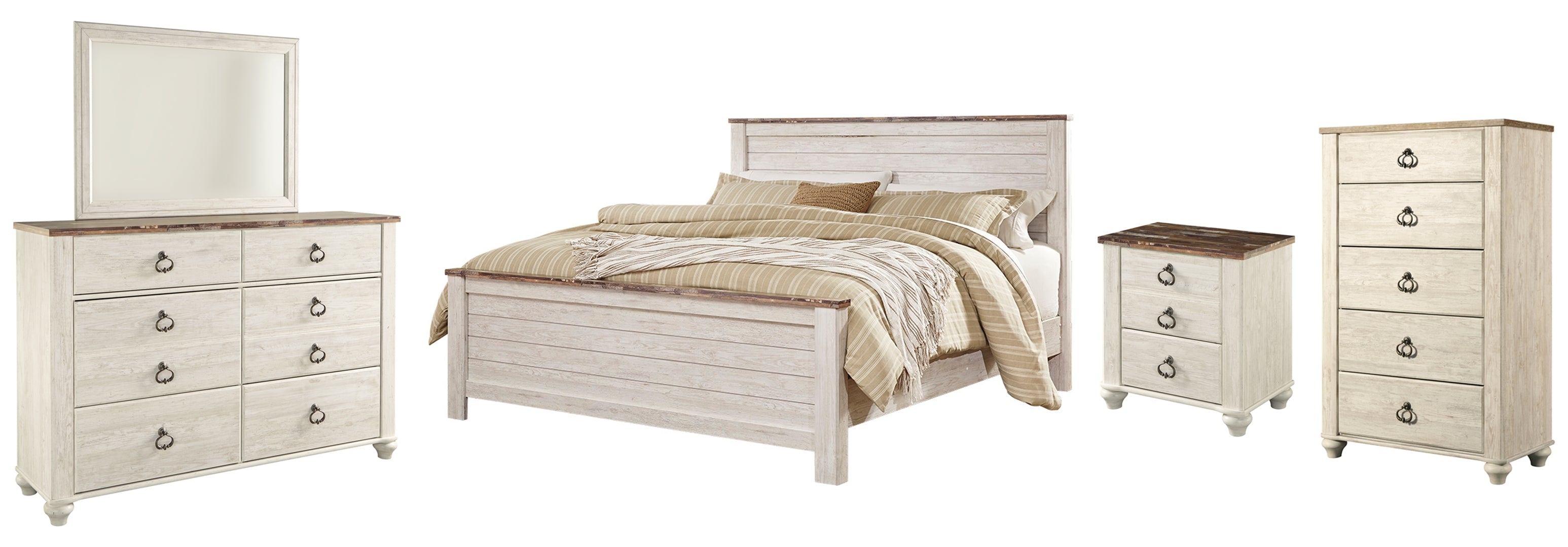 Willowton Beige Panel Bedroom Set