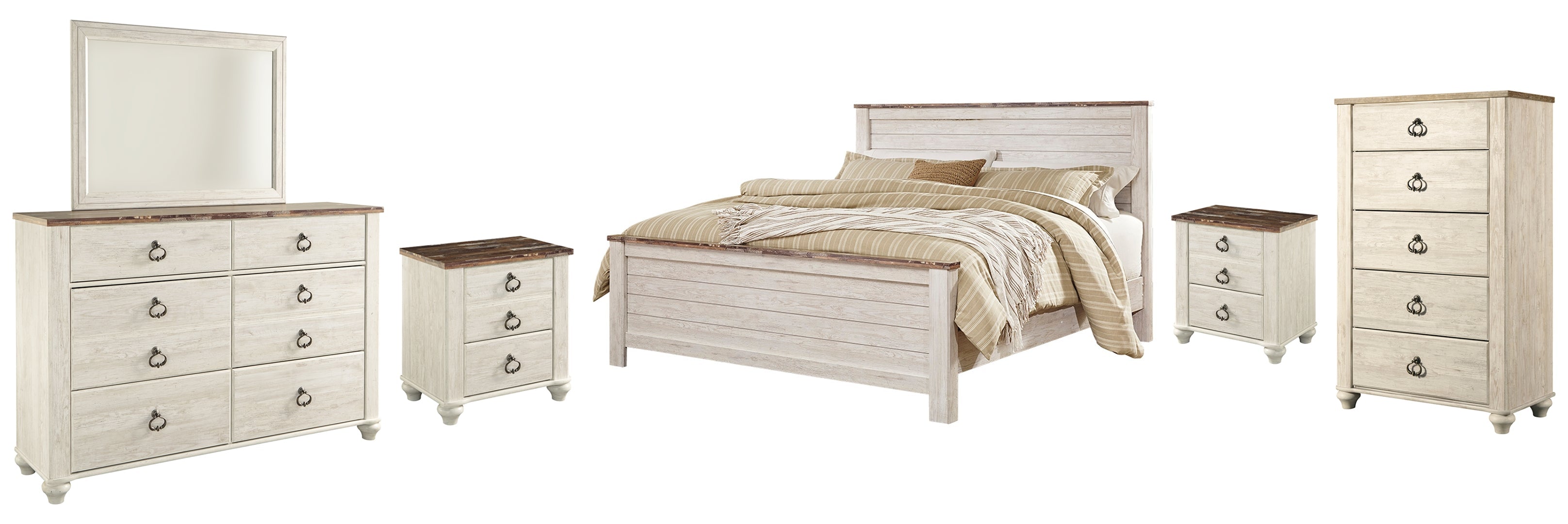 Willowton Beige Panel Bedroom Set