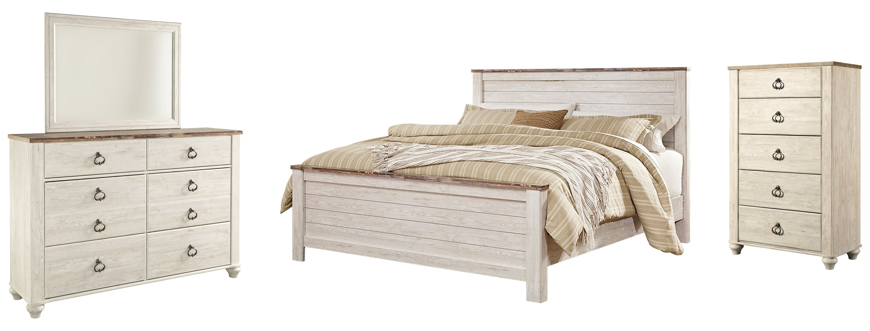 Willowton Beige Panel Bedroom Set