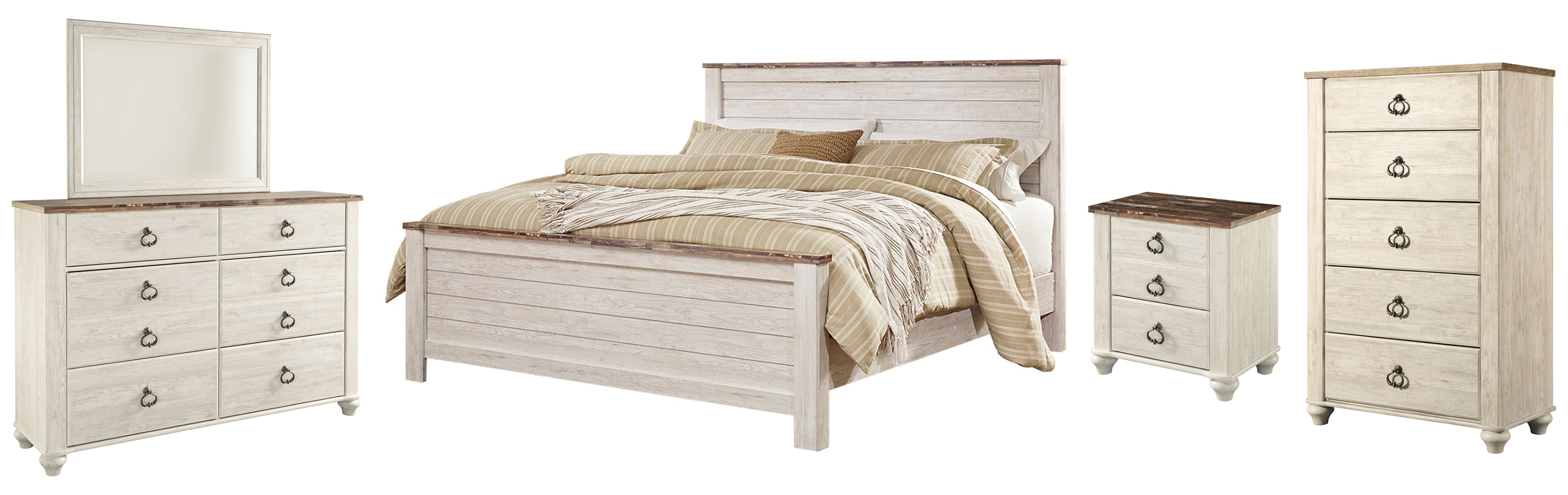 Willowton Beige Panel Bedroom Set