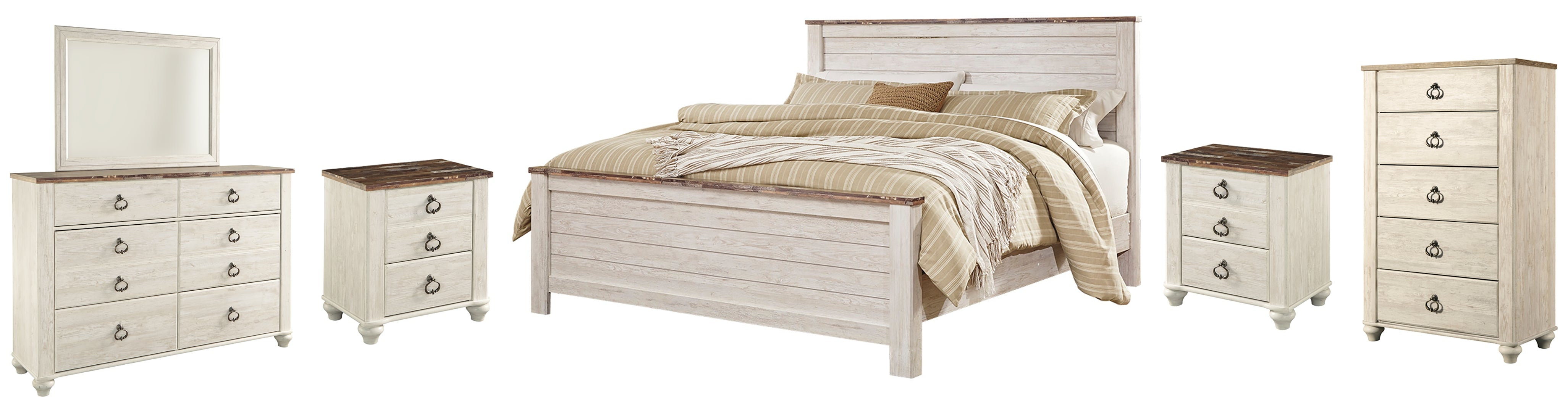 Willowton Beige Panel Bedroom Set