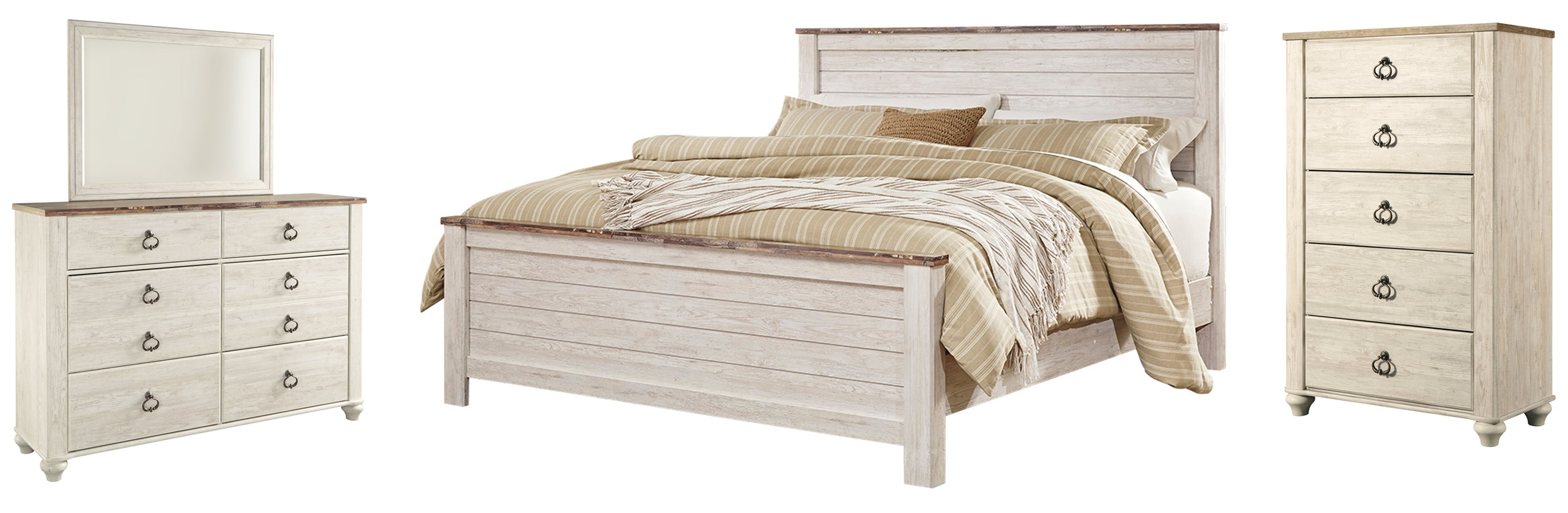 Willowton Beige Panel Bedroom Set