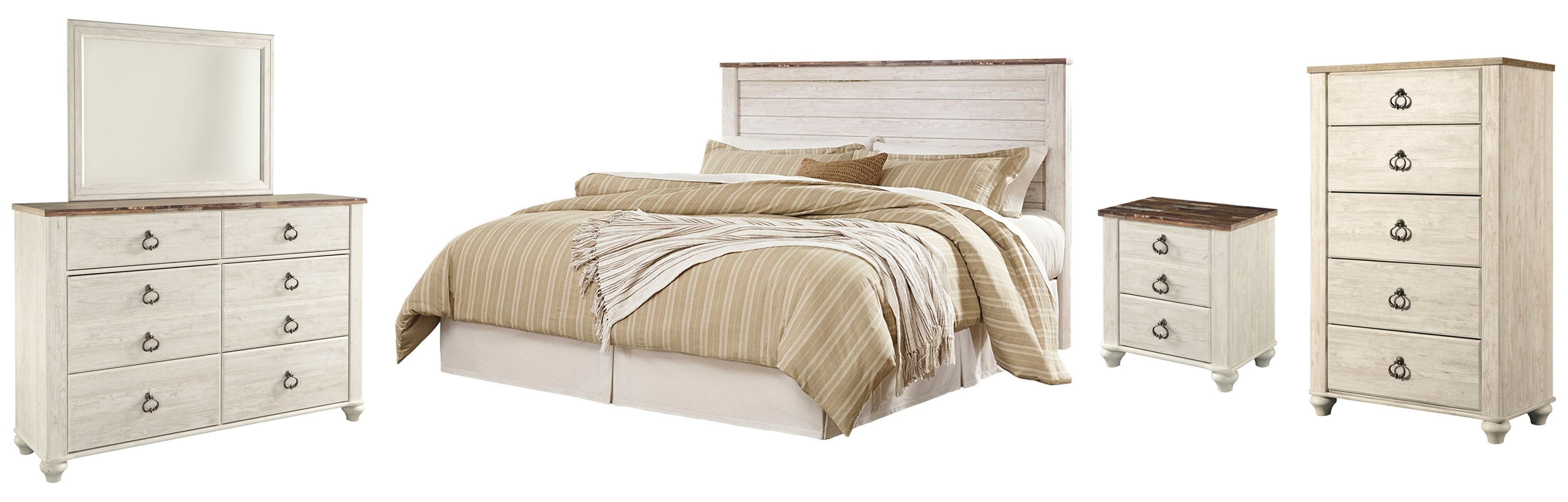 Willowton Beige Panel Bedroom Set