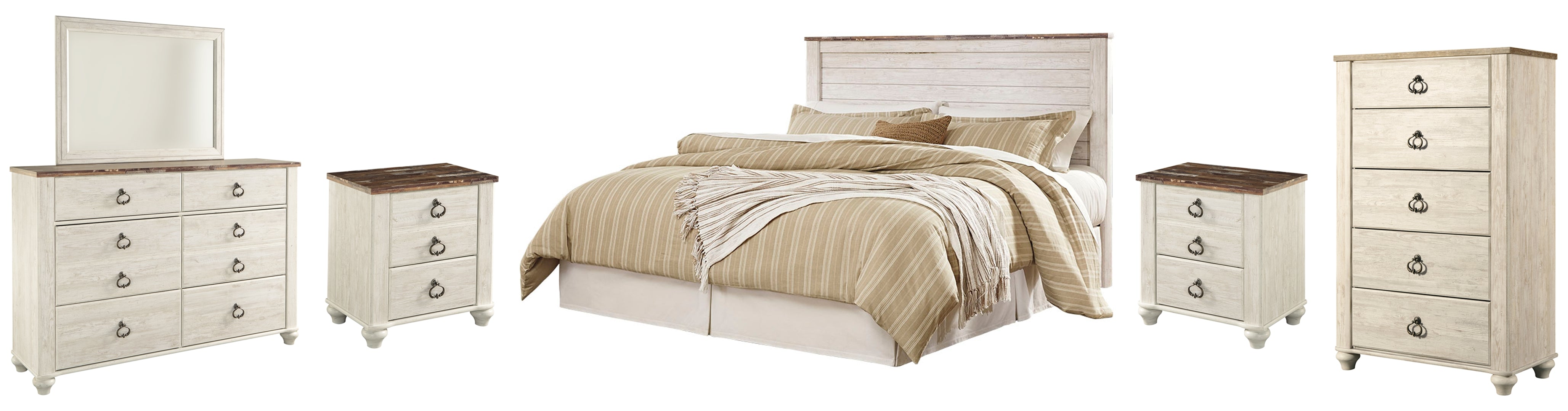 Willowton Beige Panel Bedroom Set