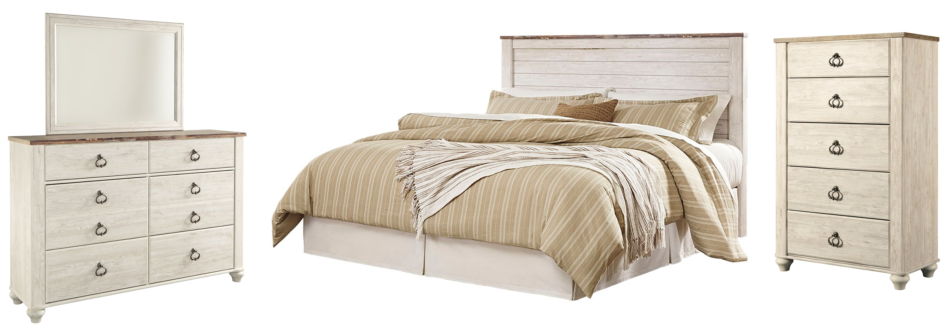 Willowton Beige Panel Bedroom Set