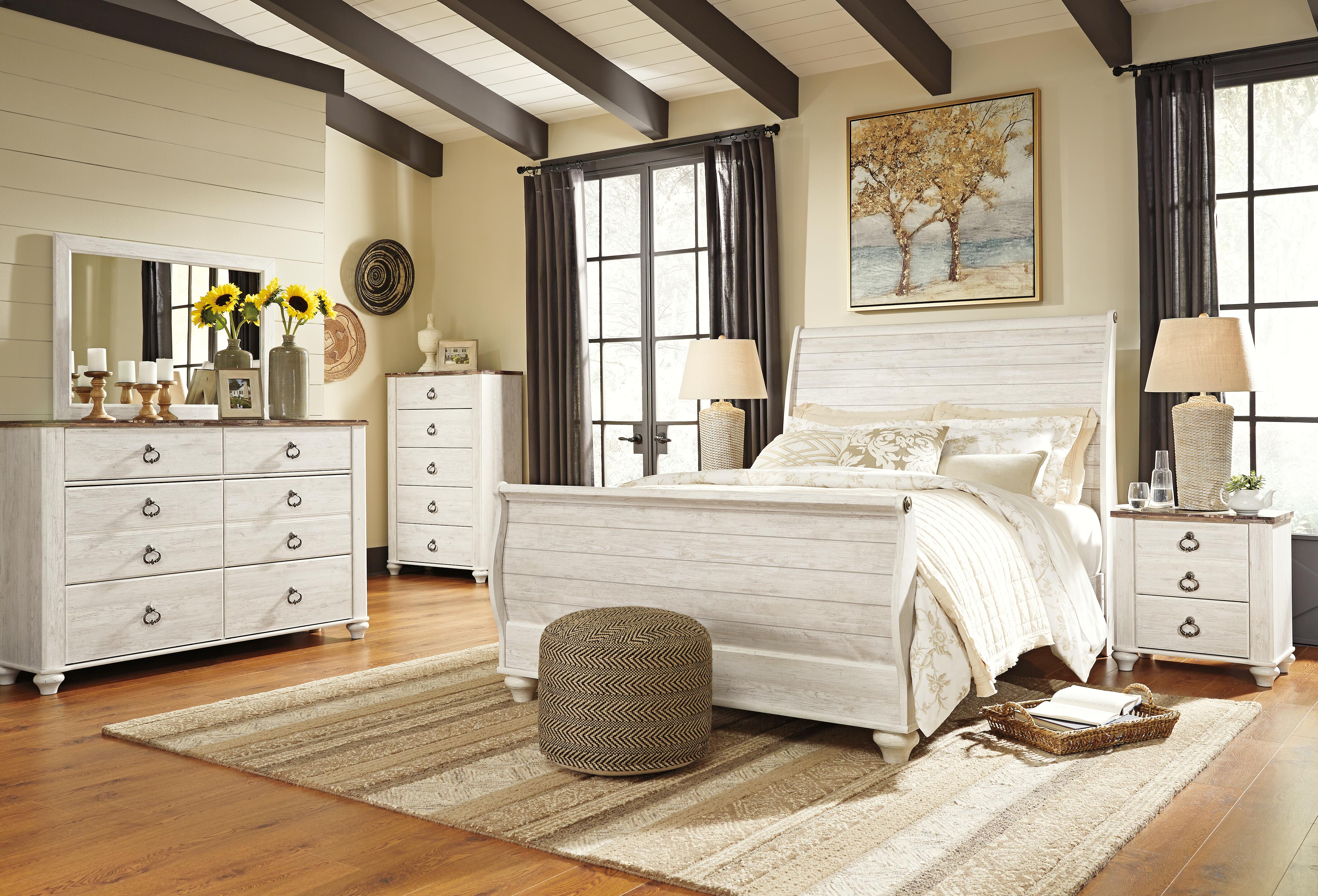 Willowton Sleigh Bed