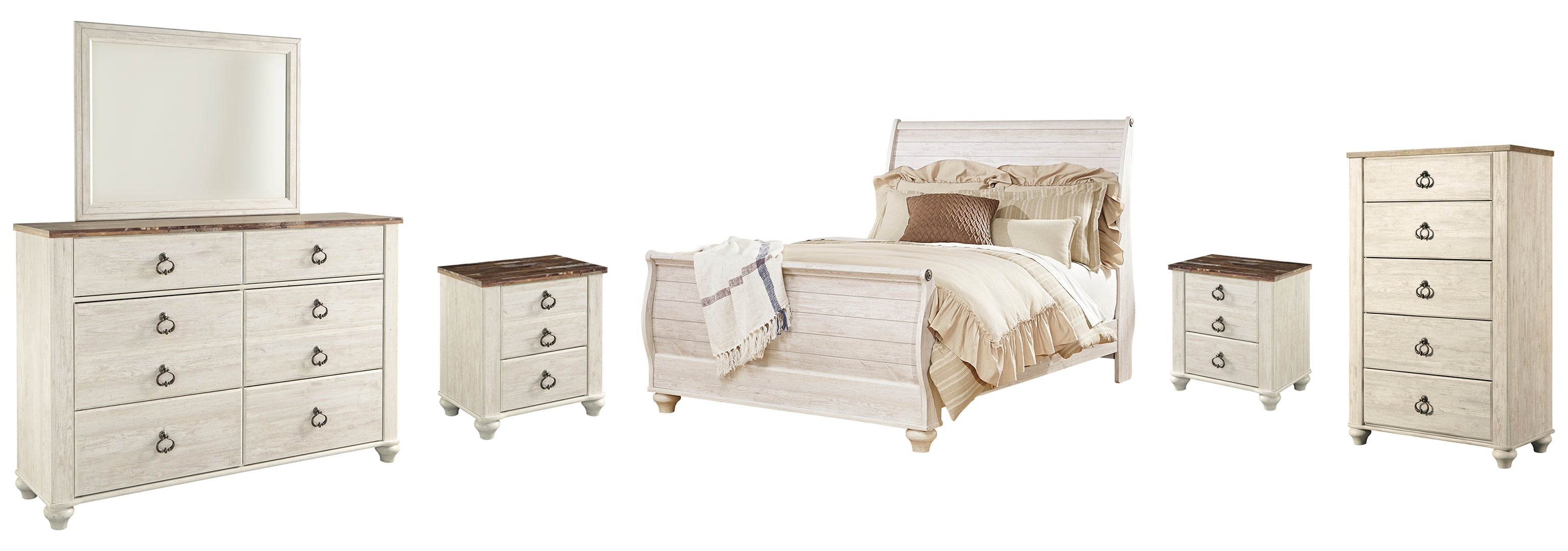 Willowton Beige Panel Bedroom Set