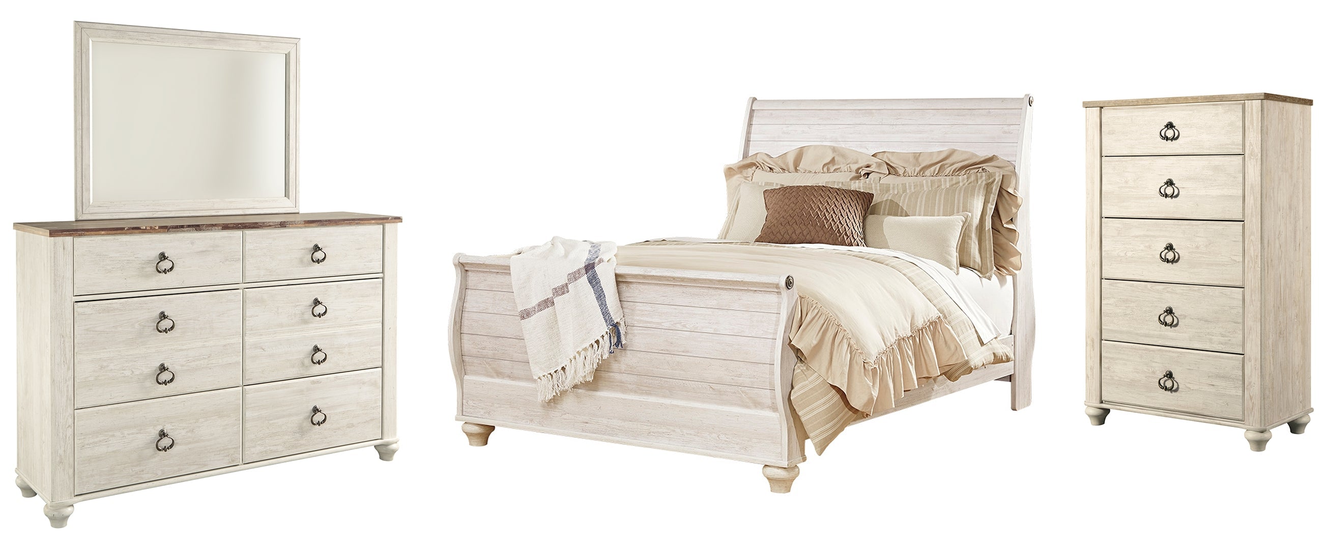 Willowton Beige Panel Bedroom Set