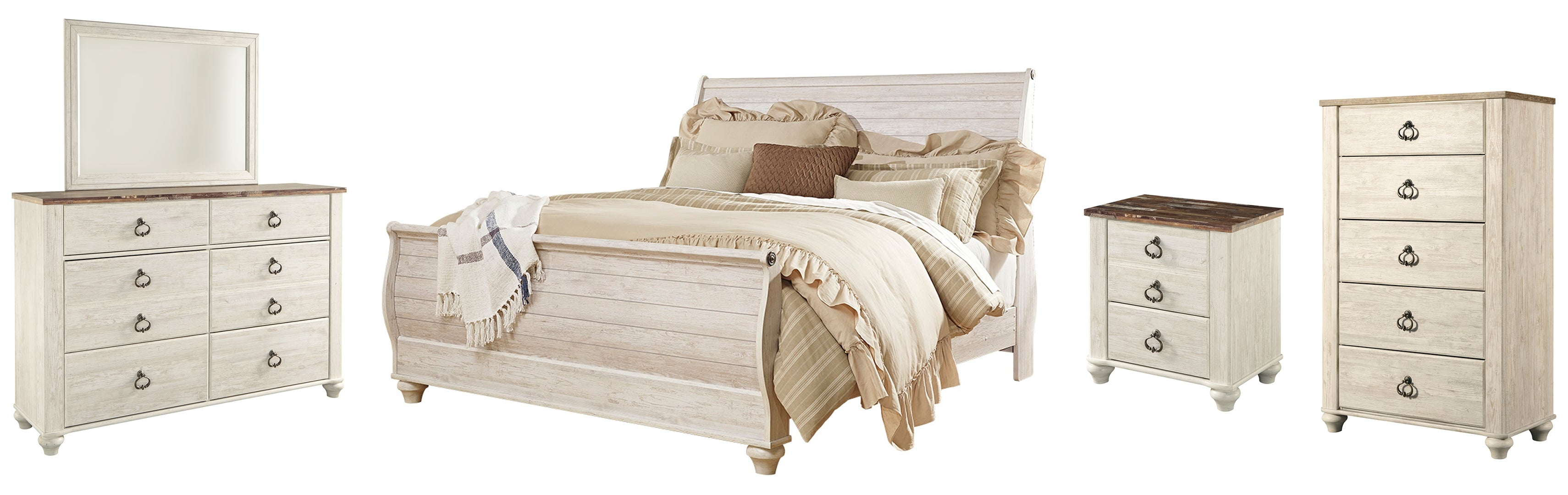 Willowton Beige Panel Bedroom Set