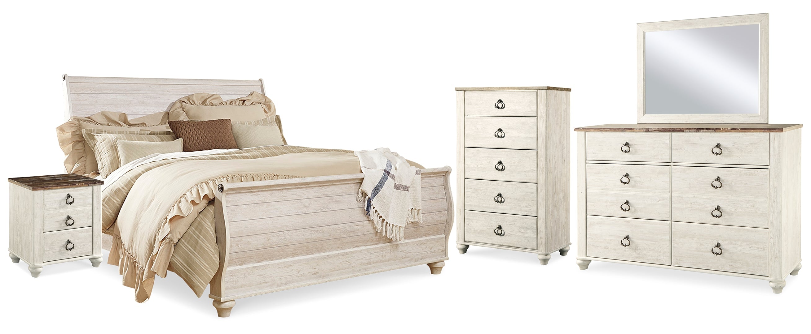 Willowton Beige Panel Bedroom Set