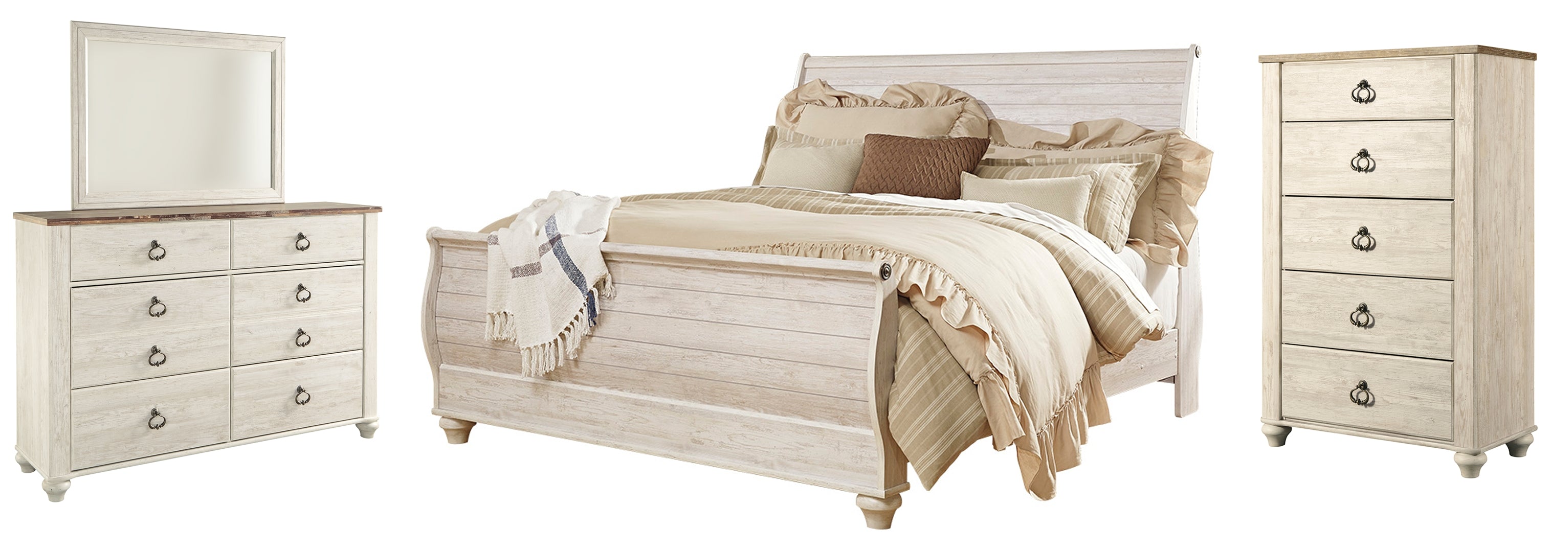 Willowton Beige Panel Bedroom Set