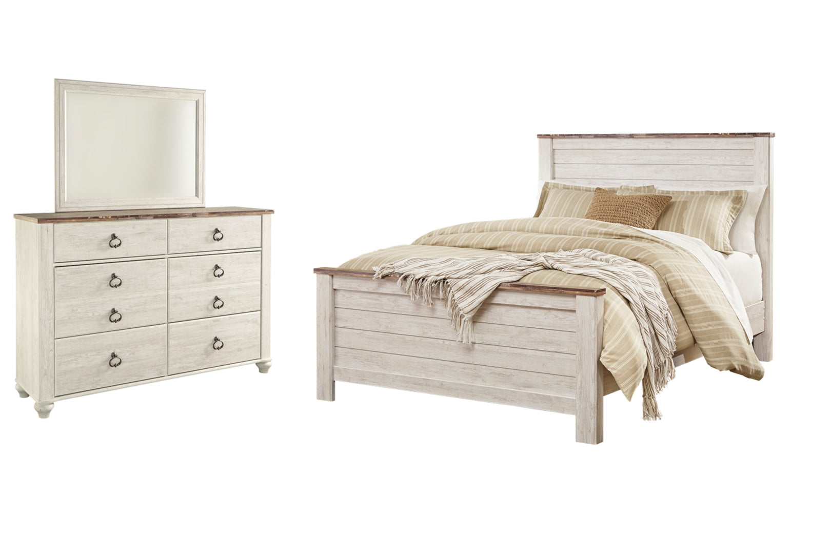 Willowton Beige Panel Bedroom Set