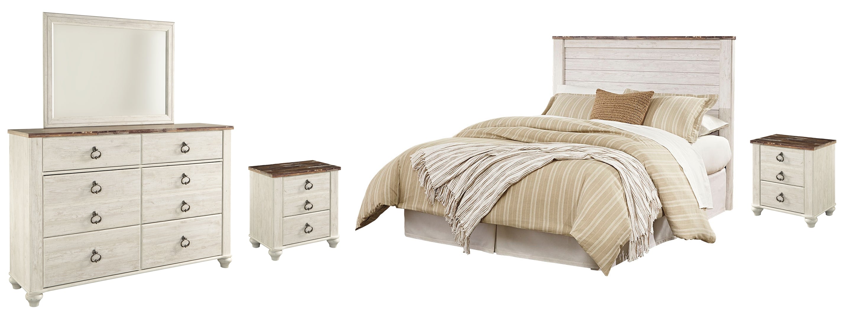 Willowton Beige Panel Bedroom Set