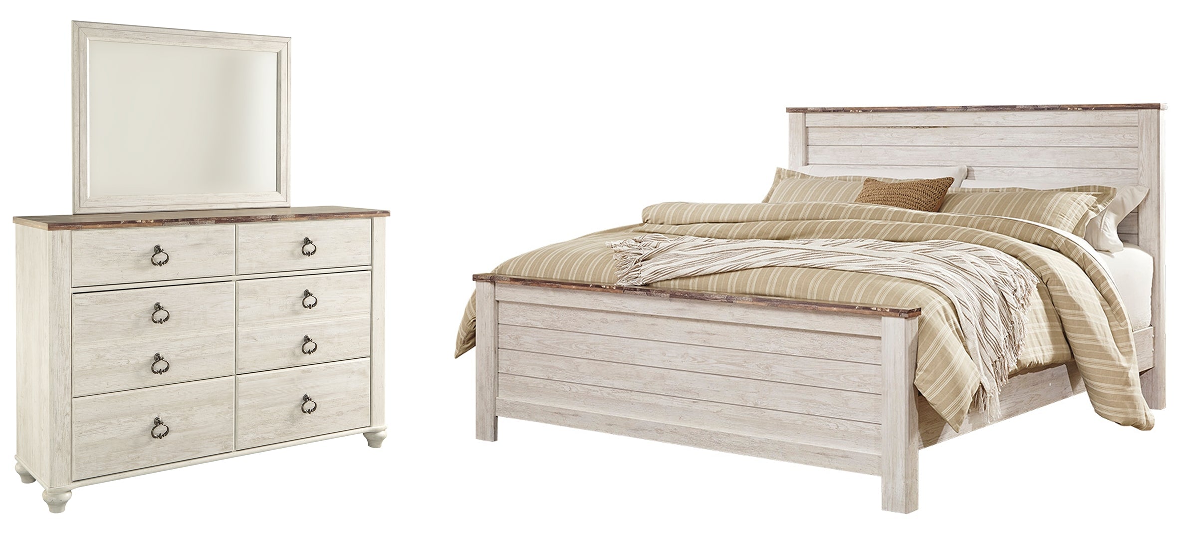 Willowton Beige Panel Bedroom Set