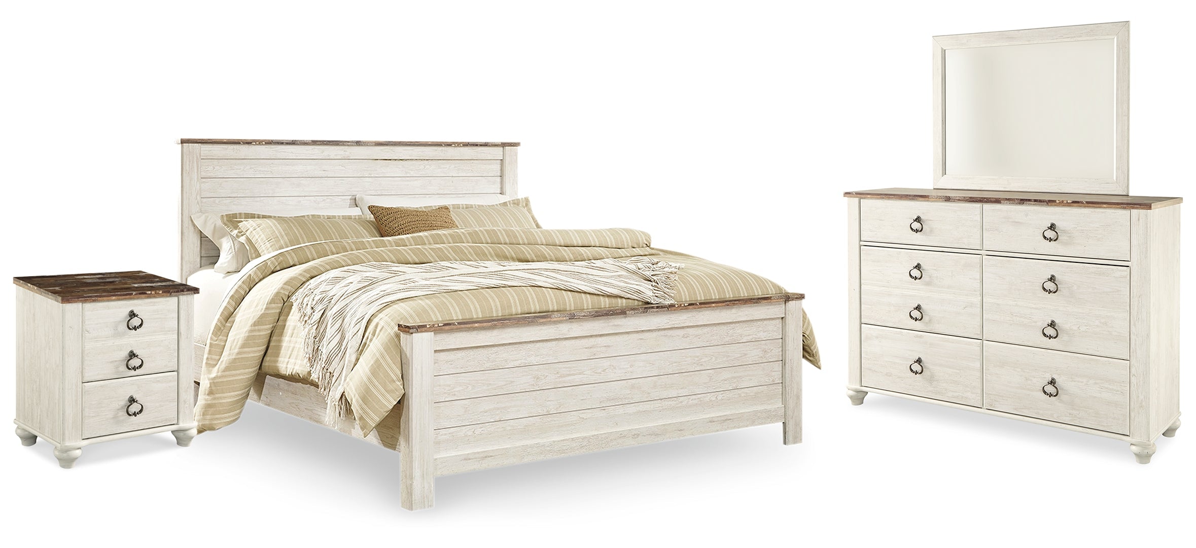 Willowton Beige Panel Bedroom Set