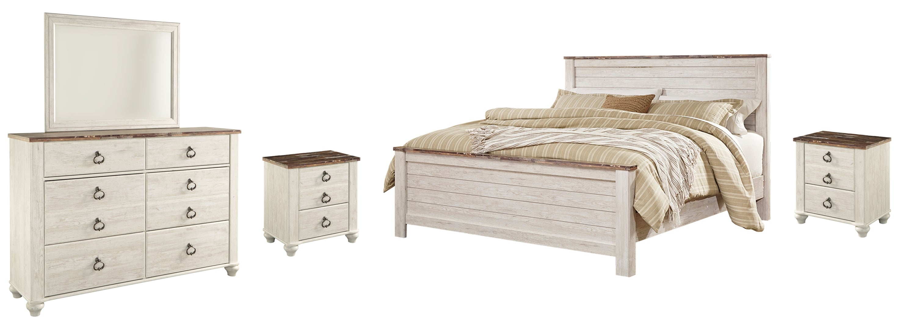 Willowton Beige Panel Bedroom Set