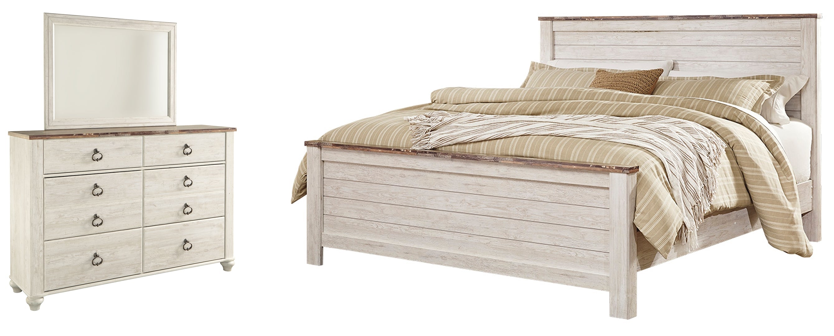 Willowton Beige Panel Bedroom Set