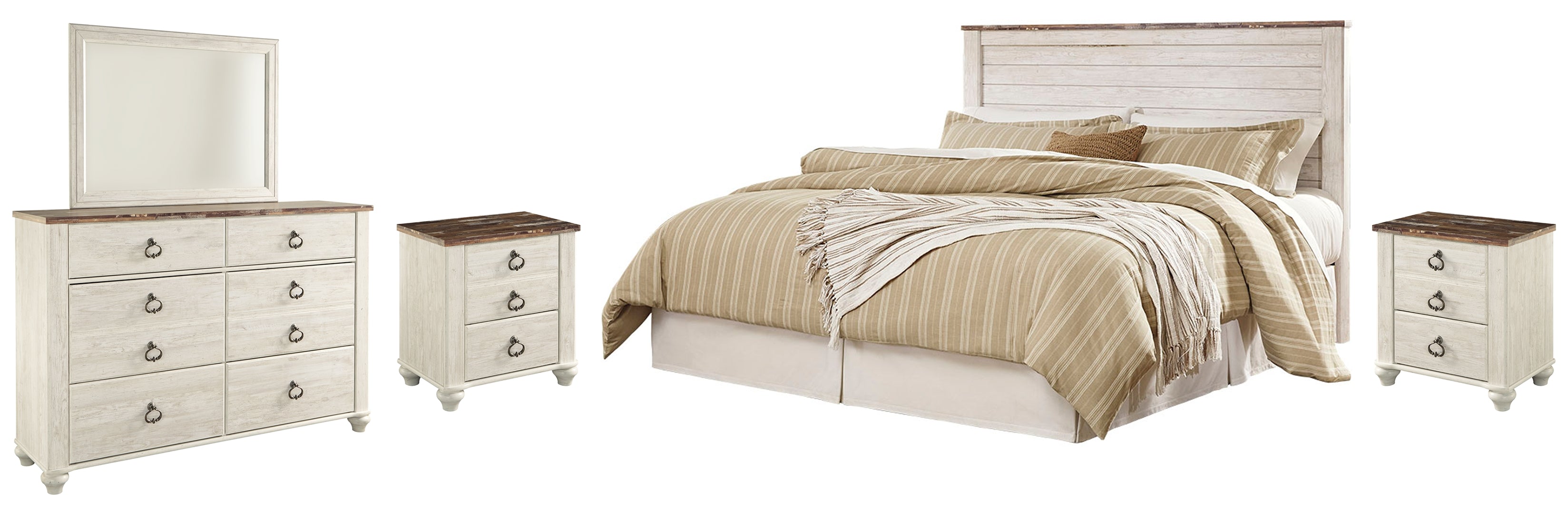 Willowton Beige Panel Bedroom Set