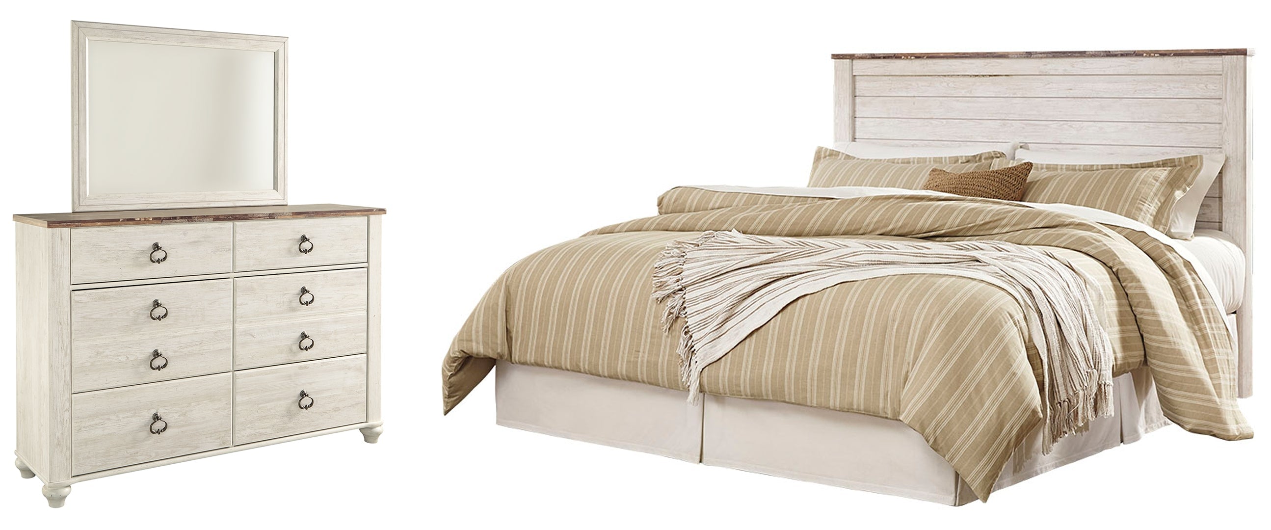 Willowton Beige Panel Bedroom Set