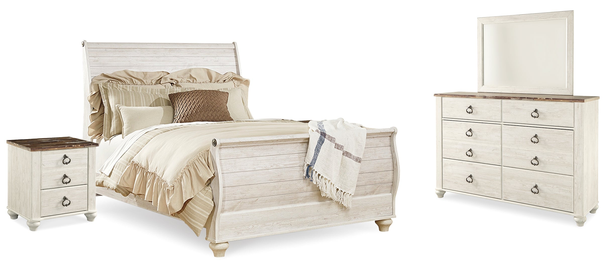 Willowton Beige Panel Bedroom Set