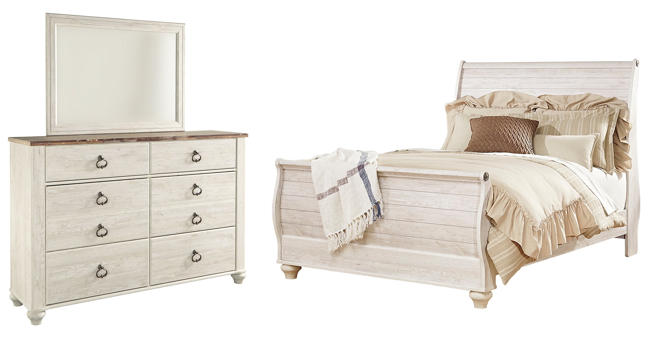 Willowton Beige Panel Bedroom Set