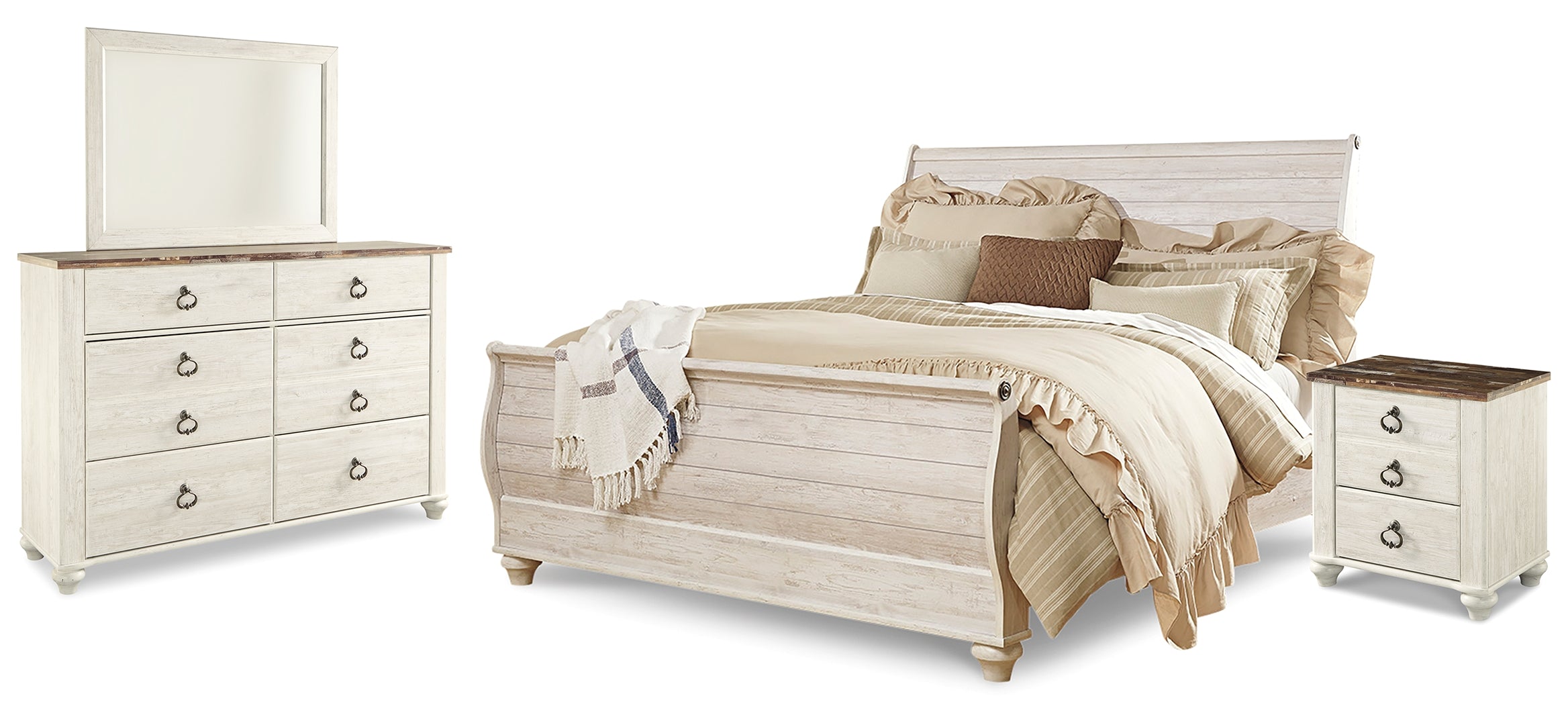 Willowton Beige Panel Bedroom Set