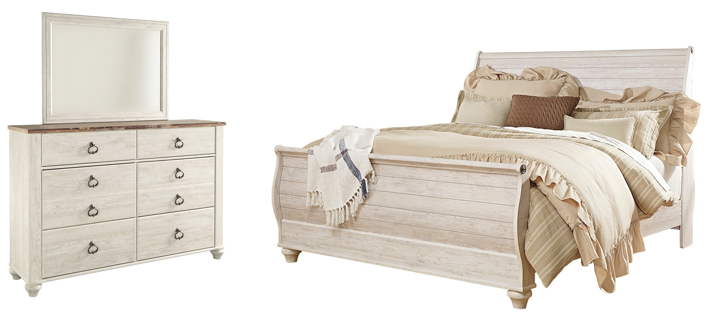 Willowton Beige Panel Bedroom Set