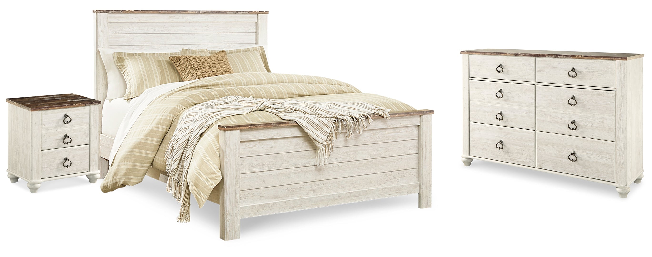 Willowton Beige Panel Bedroom Set