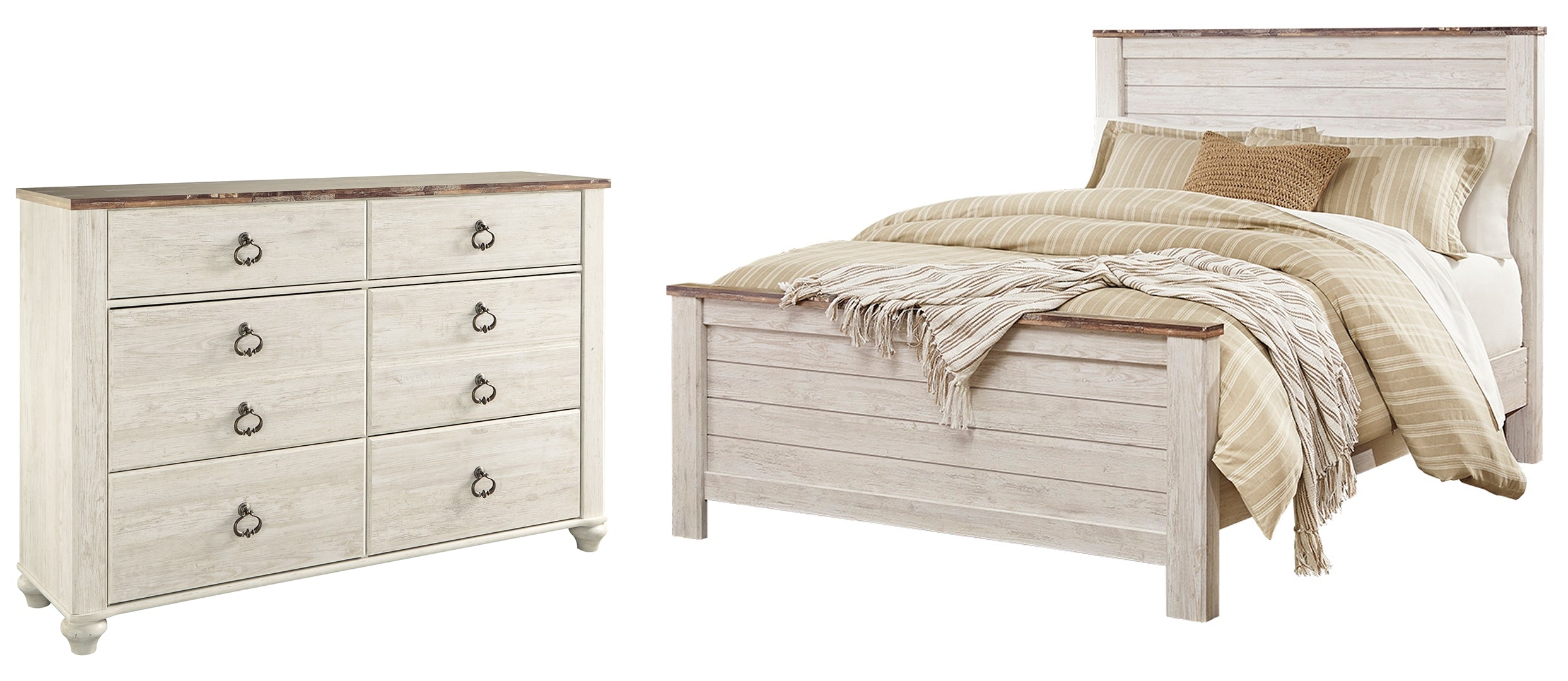 Willowton Beige Panel Bedroom Set