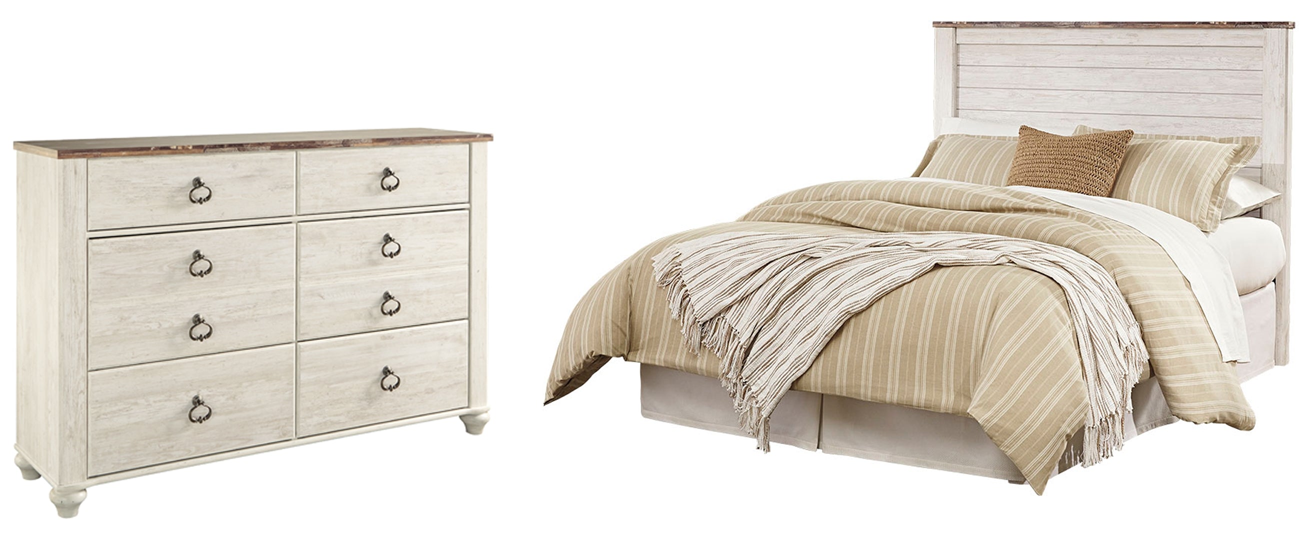 Willowton Beige Panel Bedroom Set