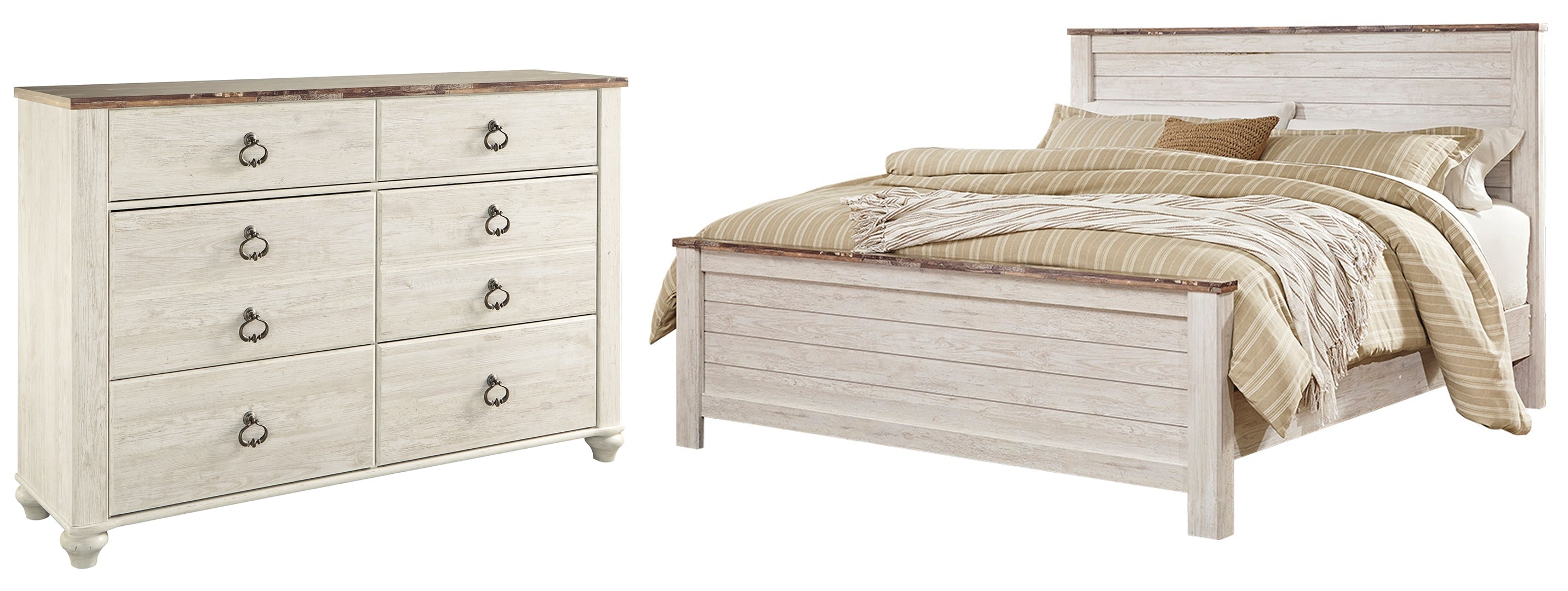 Willowton Beige Panel Bedroom Set