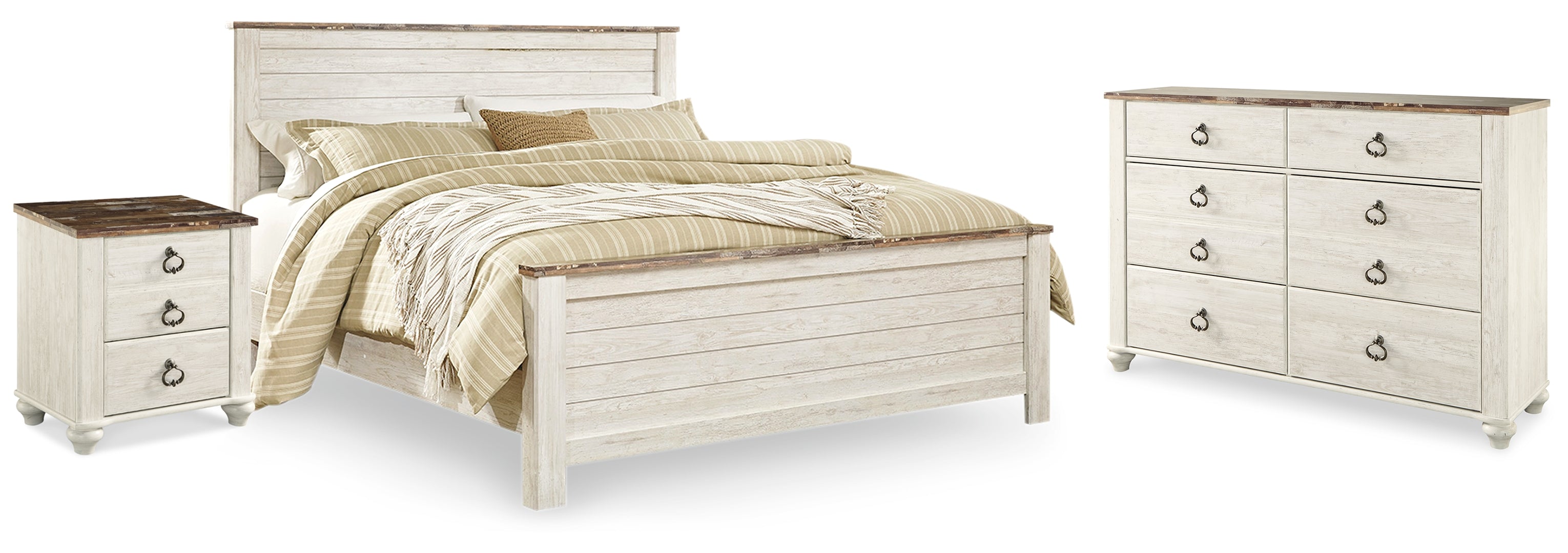 Willowton Beige Panel Bedroom Set