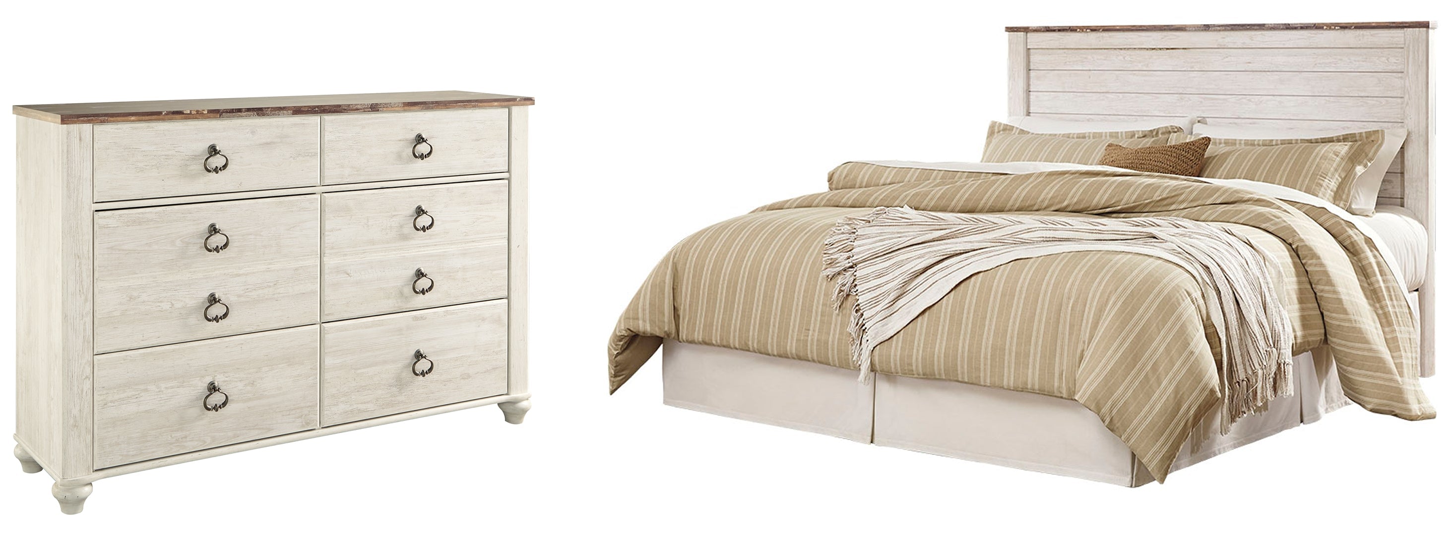 Willowton Beige Panel Bedroom Set