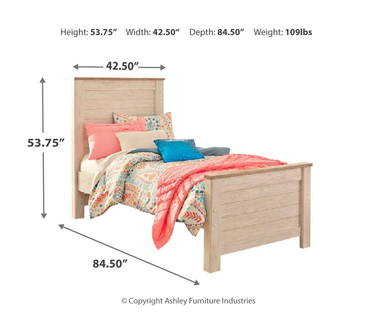 Willowton Beige Panel Bedroom Set