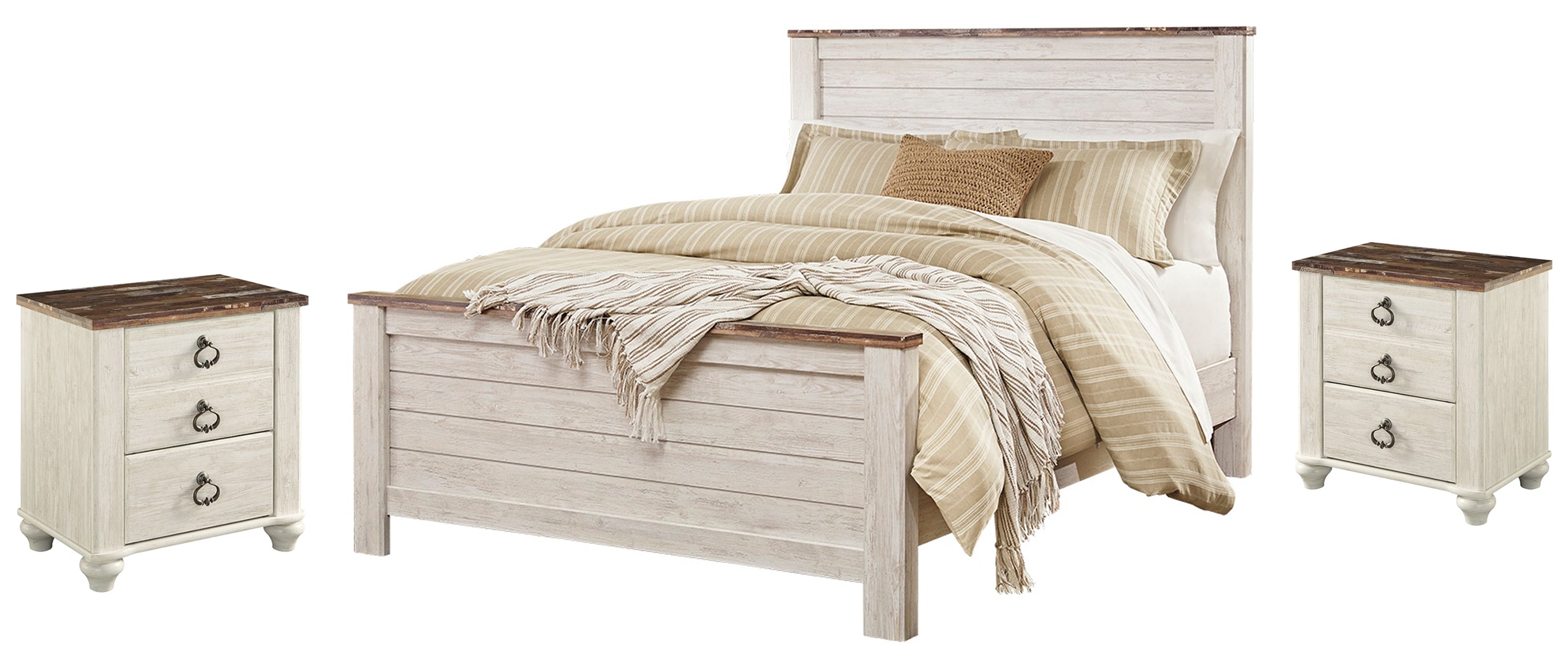 Willowton Beige Panel Bedroom Set