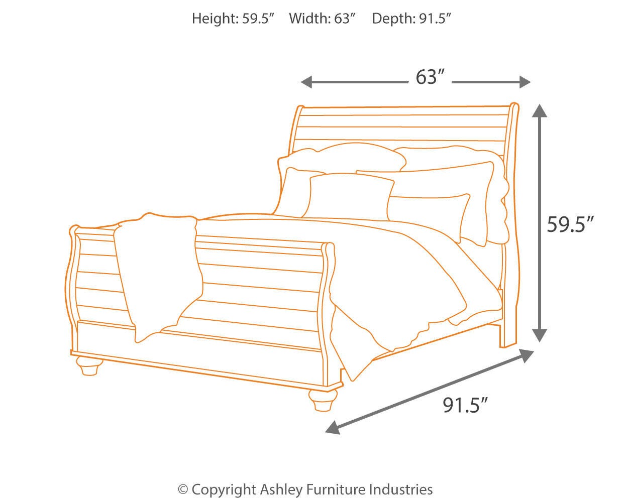 Willowton Sleigh Bed