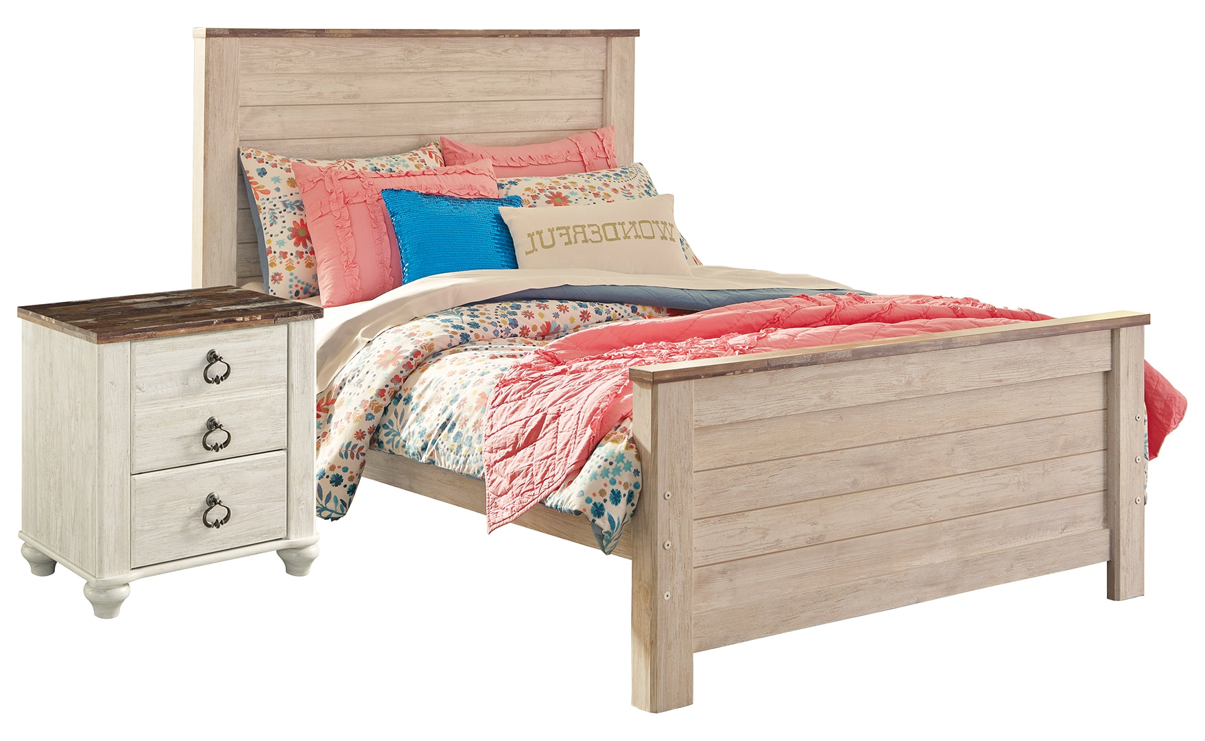 Willowton Beige Panel Bedroom Set