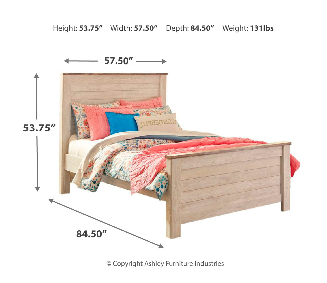 Willowton Beige Panel Bedroom Set