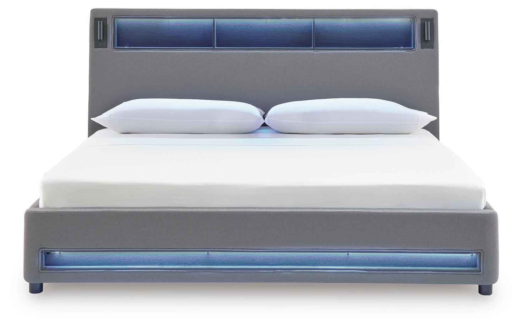 Cayberry Upholstered Bed with Wireless Audio