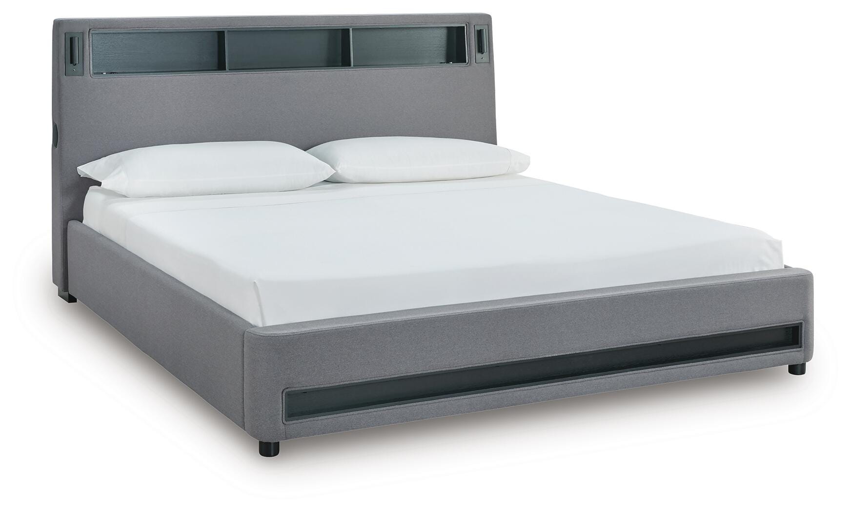 Cayberry Upholstered Bed with Wireless Audio