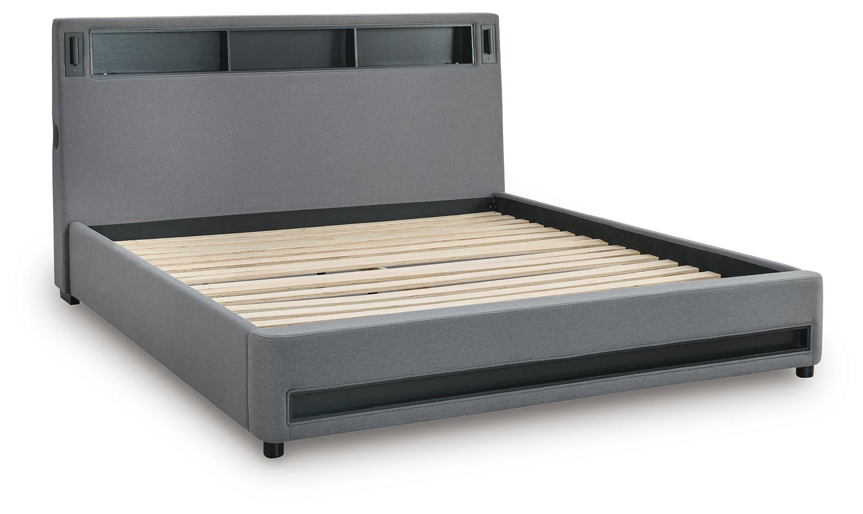Cayberry Upholstered Bed with Wireless Audio