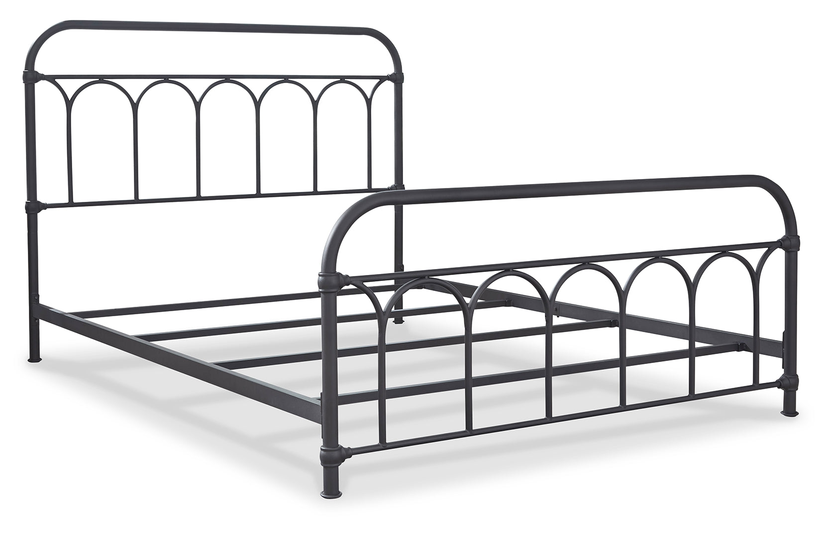 Nashburg Queen Metal Bed with Mattress