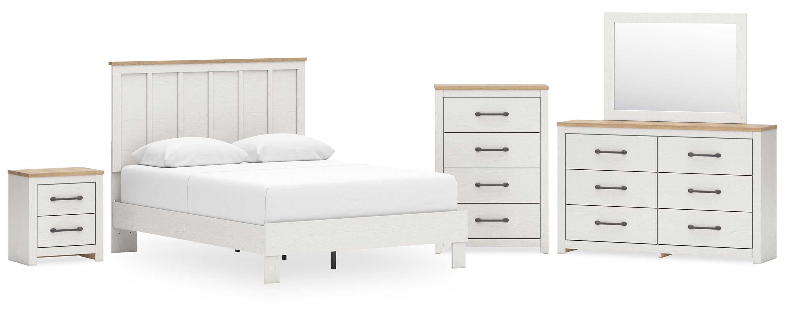 Linnocreek White Panel Bedroom Set