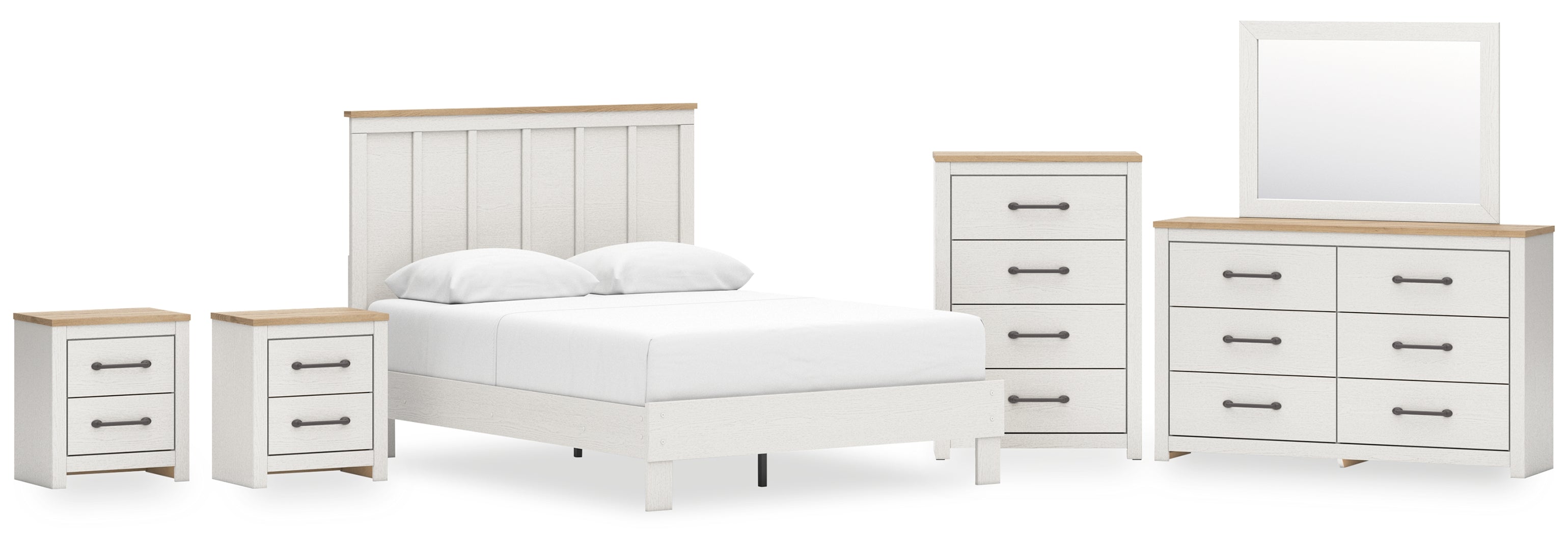 Linnocreek White Panel Bedroom Set